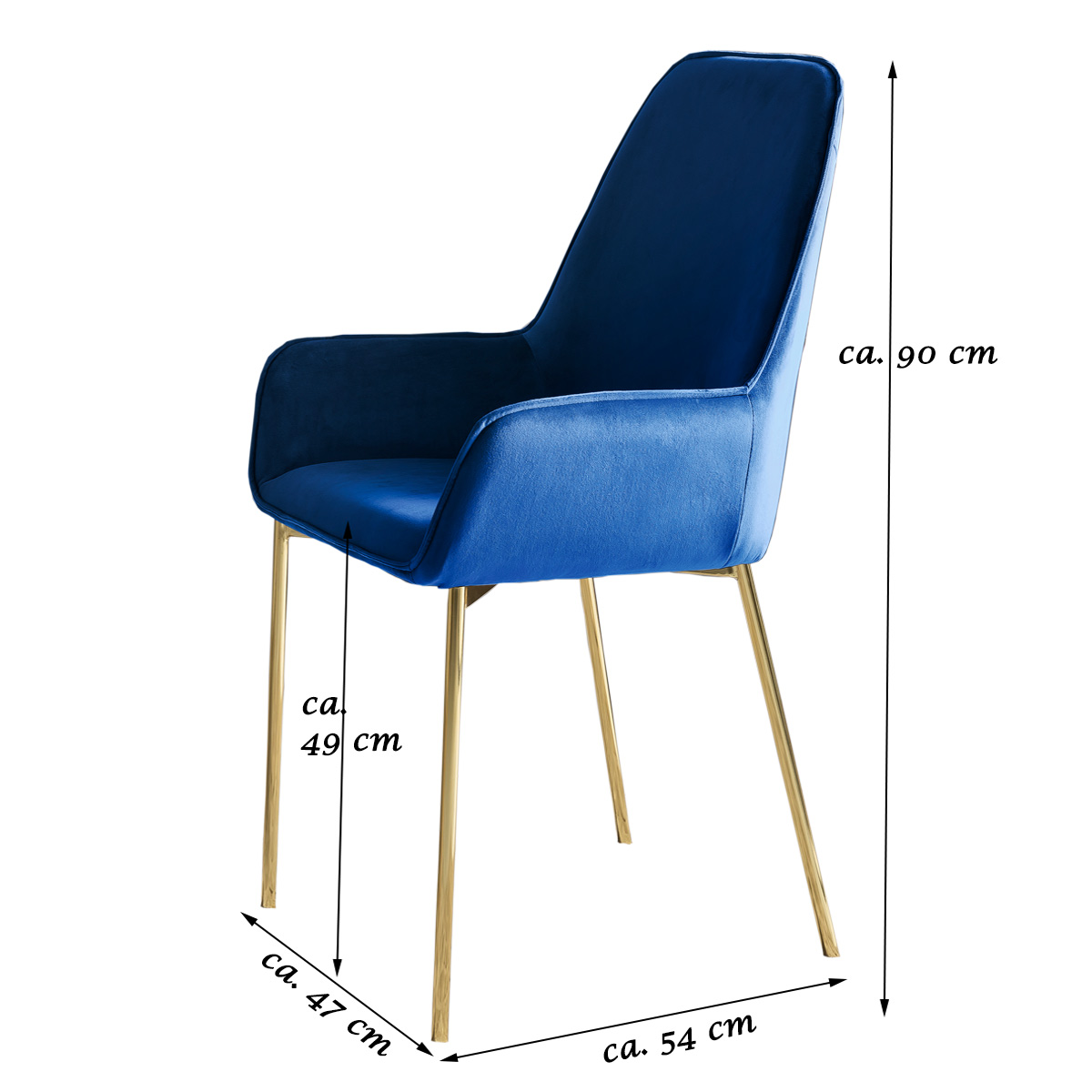 Details zu 2 x Esszimmerstuhl Polsterstuhl blau Samt Armlehnen Messing Standbeine LINNEA Details zu 2 x Esszimmerstuhl Polsterstuhl blau Samt Armlehnen Messing Standbeine LINNEA