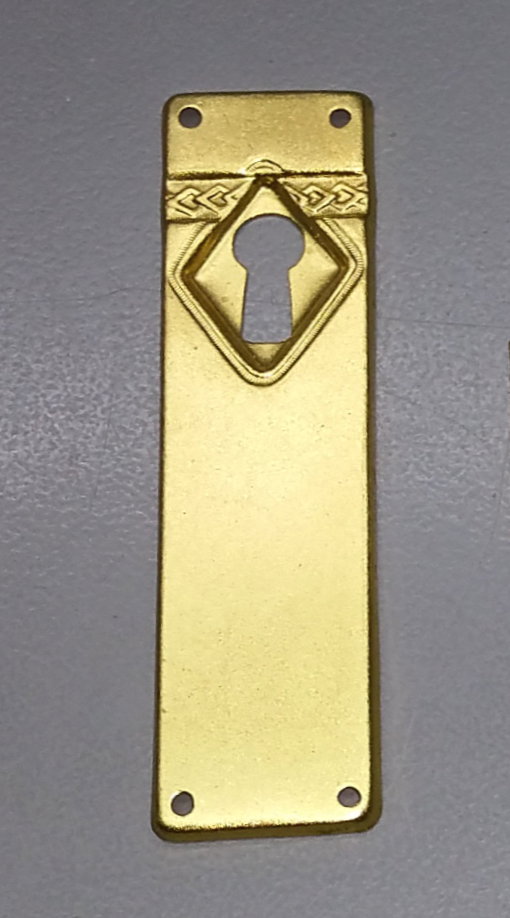 Alte Messing Schlüsselblende Möbelbeschlag Schlüsselschild M006 7,0 cm