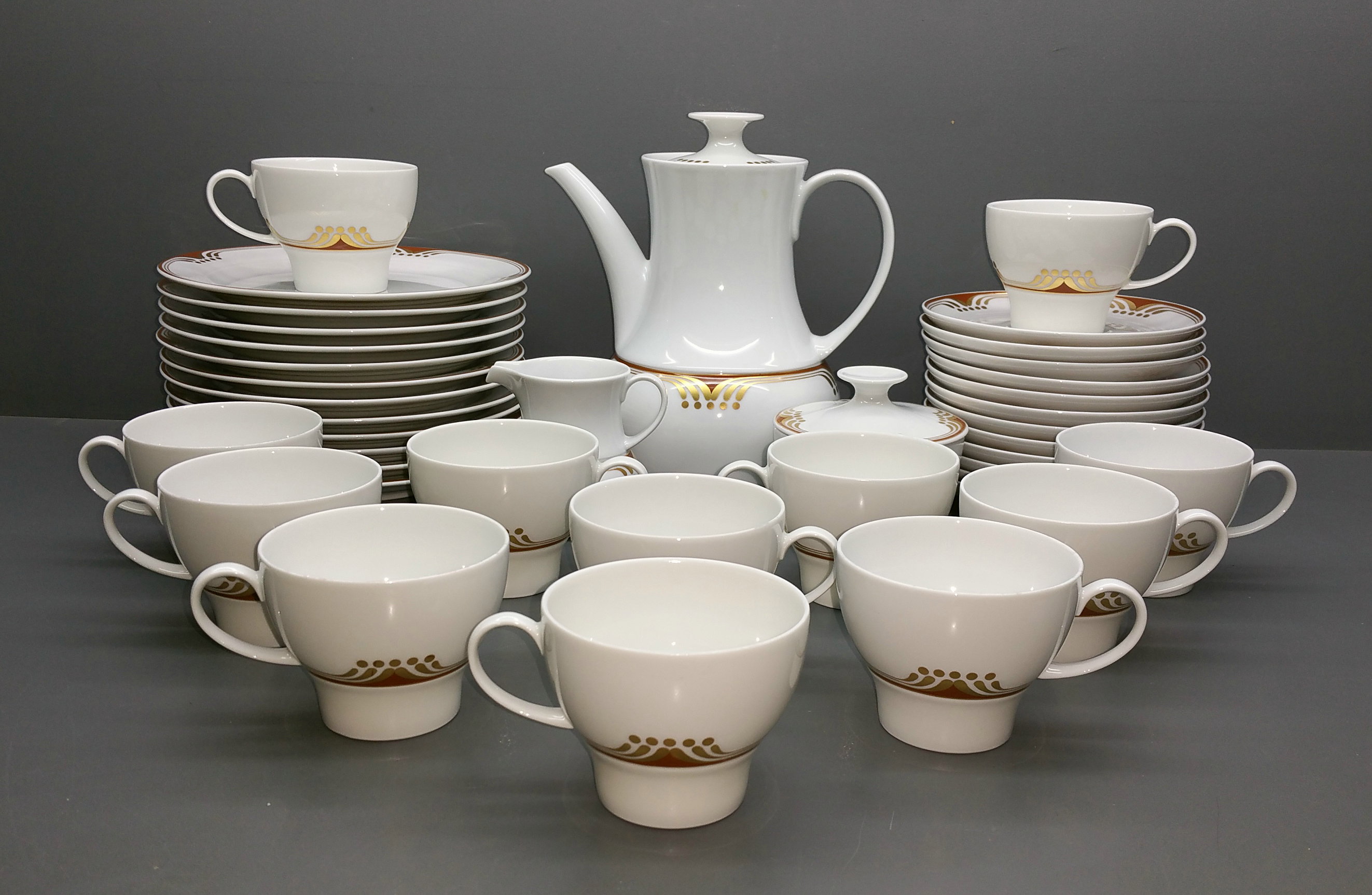 Thomas Kaffee Service - Rotunda - braun / gold