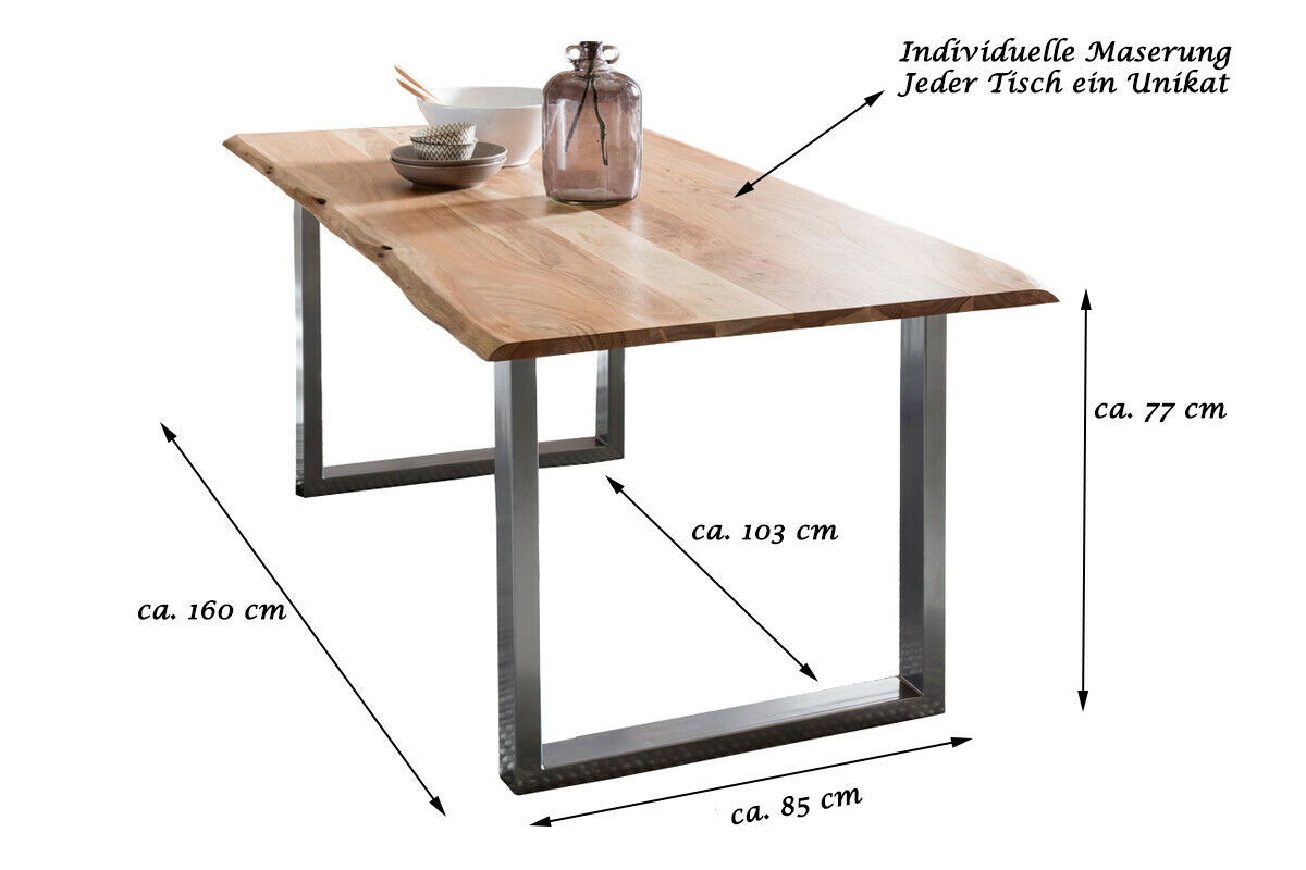 Esstisch Baumkante 160
