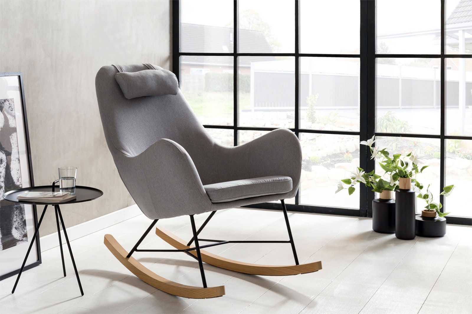 Design Schaukelstuhl ROCHA Farbwahl Schaukelsessel Sessel Scandinavian