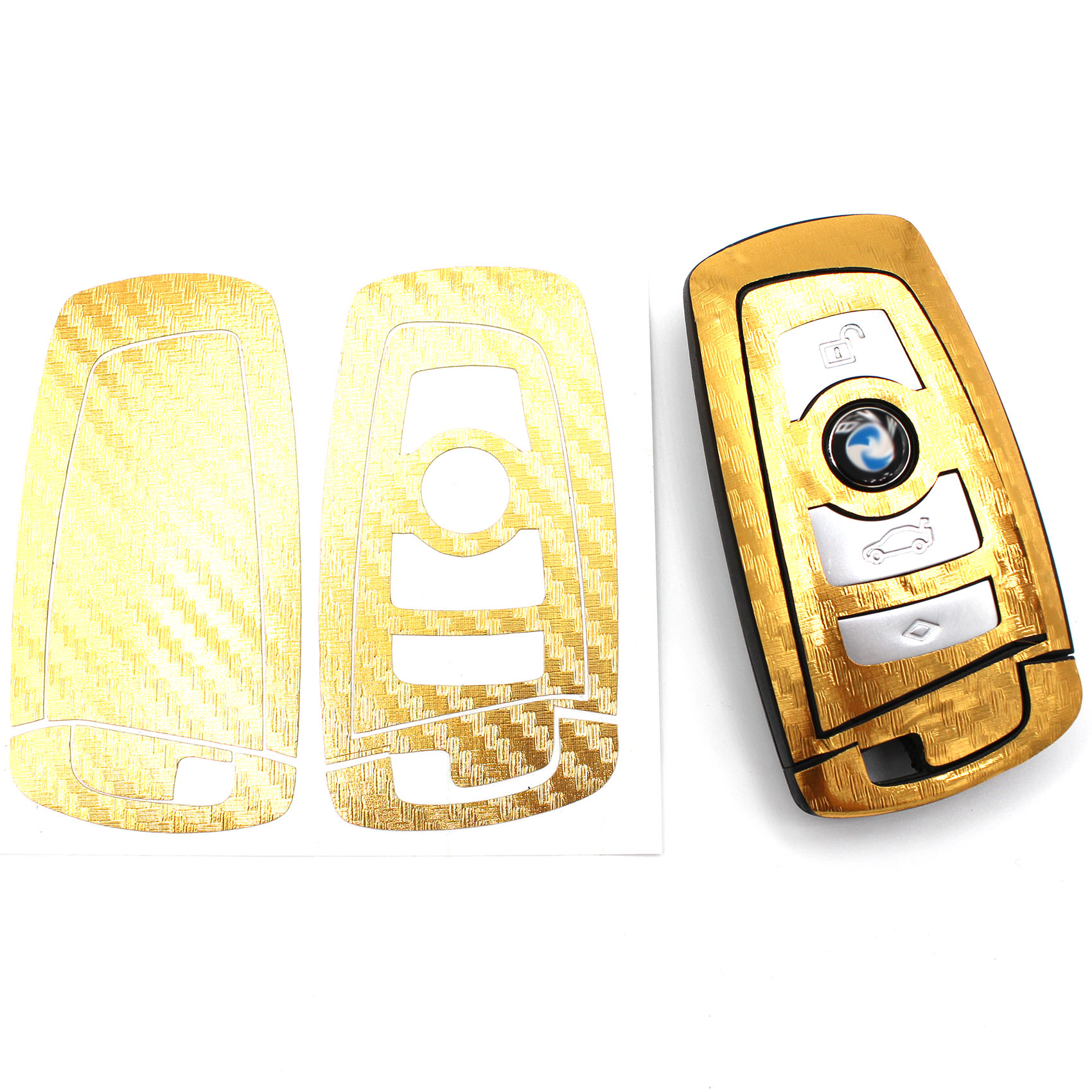 Pellicola BLU METALLIZZATO PER BMW B CHIAVE KEY CASE guscio chiavi della macchina pacchetto M